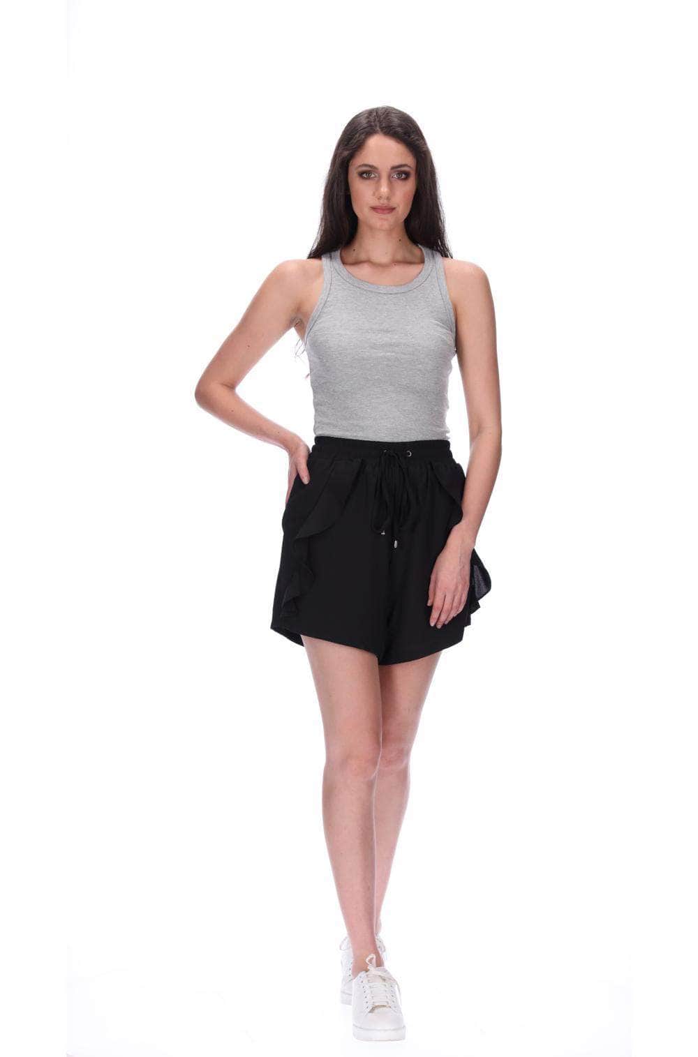  Frill Shorts Black