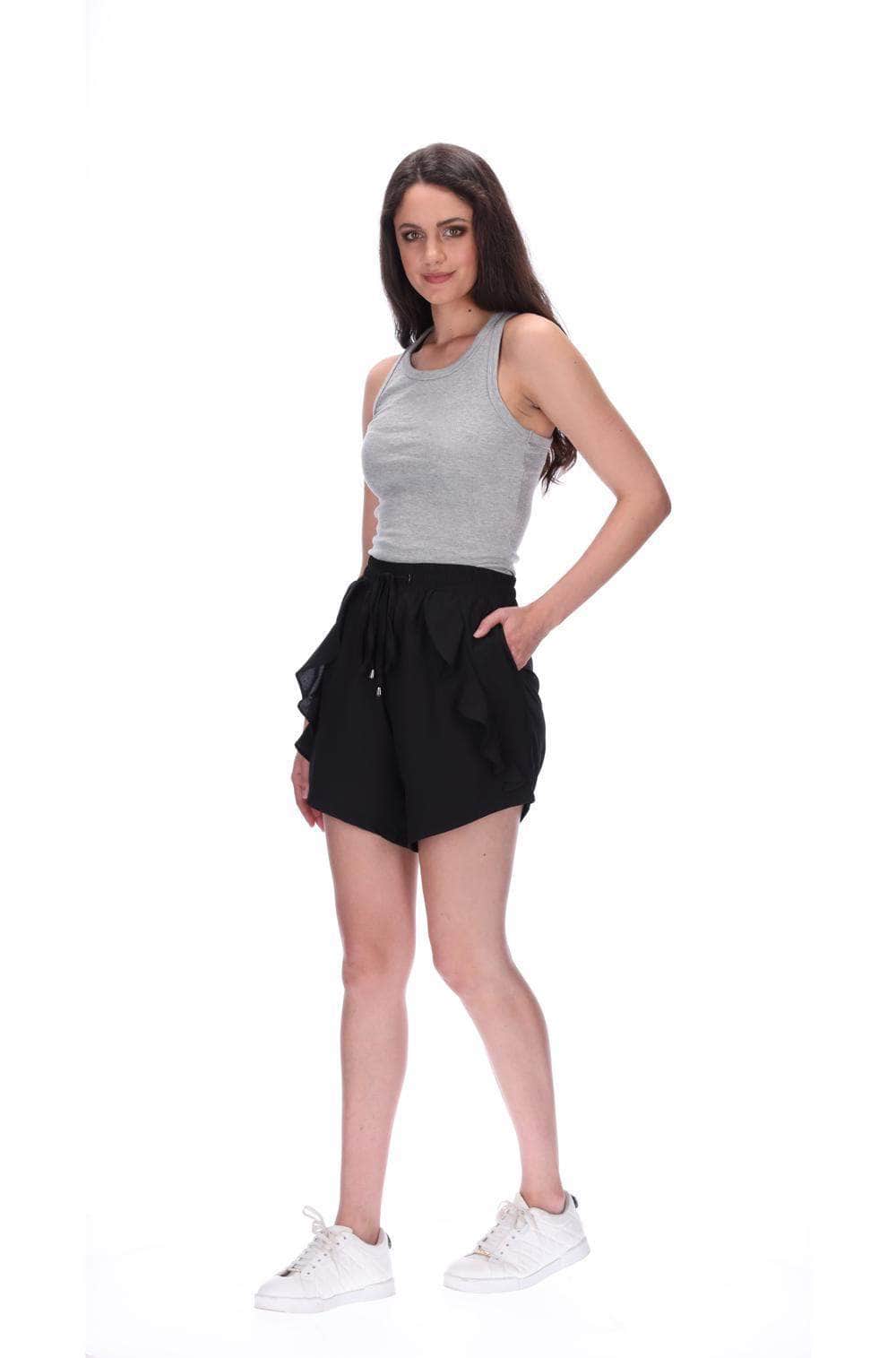 Frill Shorts Black