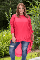 pink tunic plus size