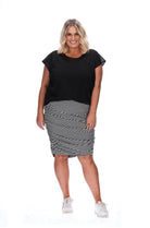 Stripe Skirt Black