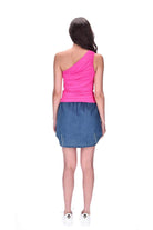 One Shoulder Singlet Hot Pink
