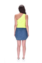 One Shoulder Singlet Fluro Yellow