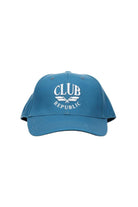 teal sports cap with white logo