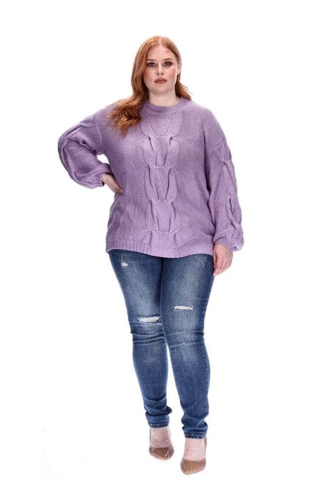 Lilac Plait Knit 2