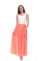 Maxi Skirt Fluro Coral