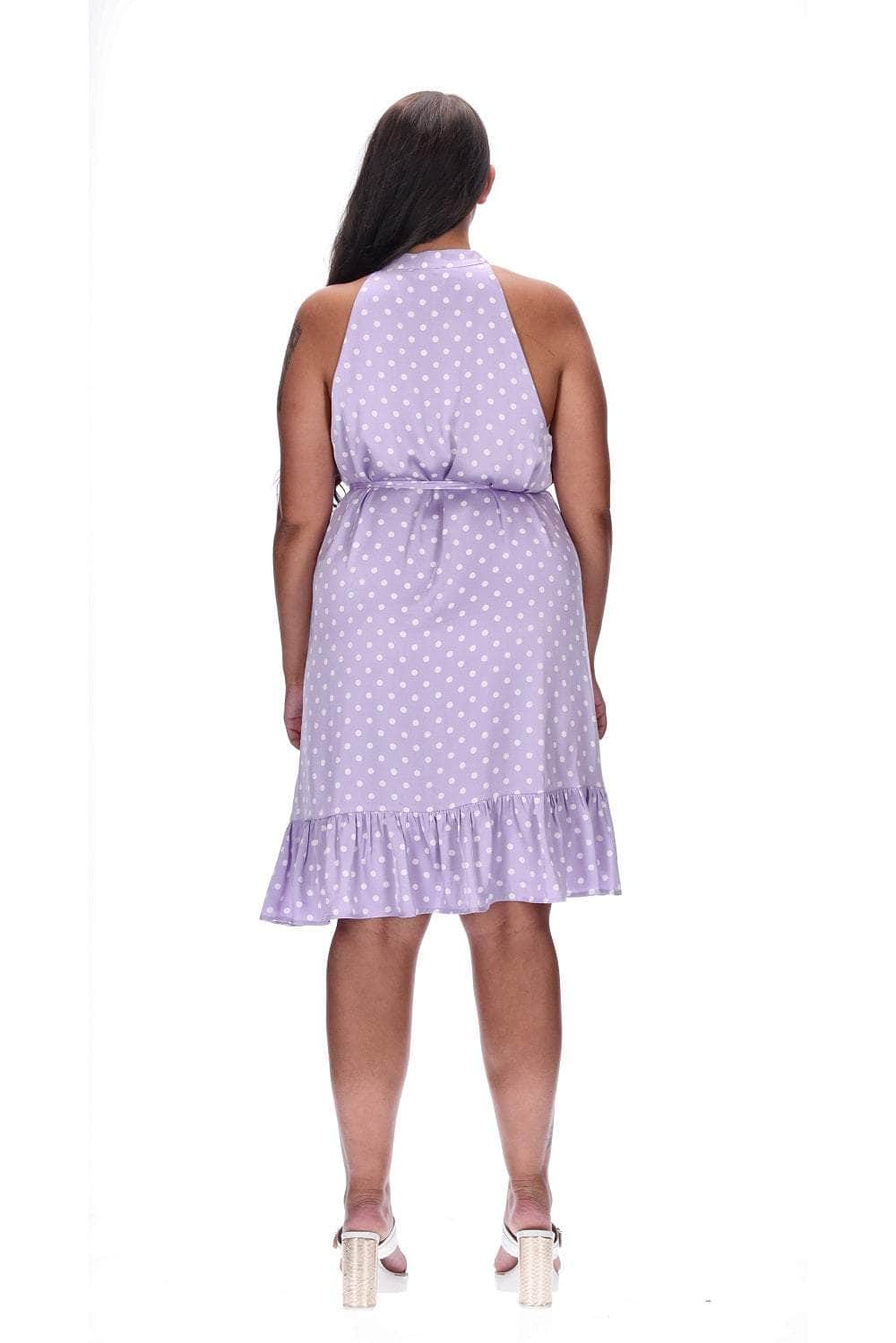 Martha Dress Lilac Spot 4