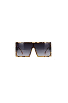 oversized flat top square sunglasses in brown tort