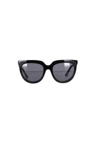 overized cat eye sunglasses in black