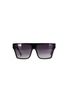 oversized flat top square sunglasses in black