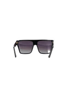 oversized flat top square sunglasses in black