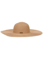 Womens Tan woven summer hat