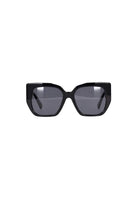 squared-bottom cat eye sunglasses in black