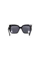squared-bottom cat eye sunglasses in black