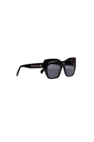 squared-bottom cat eye sunglasses in black