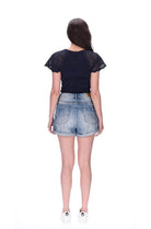Mid Blue Denim Short