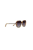 round sunglasses in a brown tortoise shell