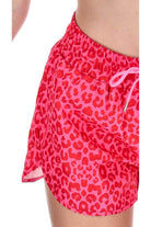 Play Off Short Dark Pink Leopard Print