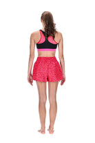 Play Off Short Dark Pink Leopard Print