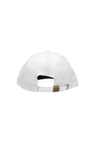 white sports cap with black logo