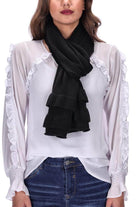 Ruffle Scarf Black