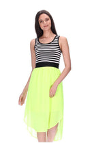 Midi Dress Fluro Yellow