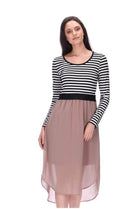  Long Sleeve Midi Dress Beige